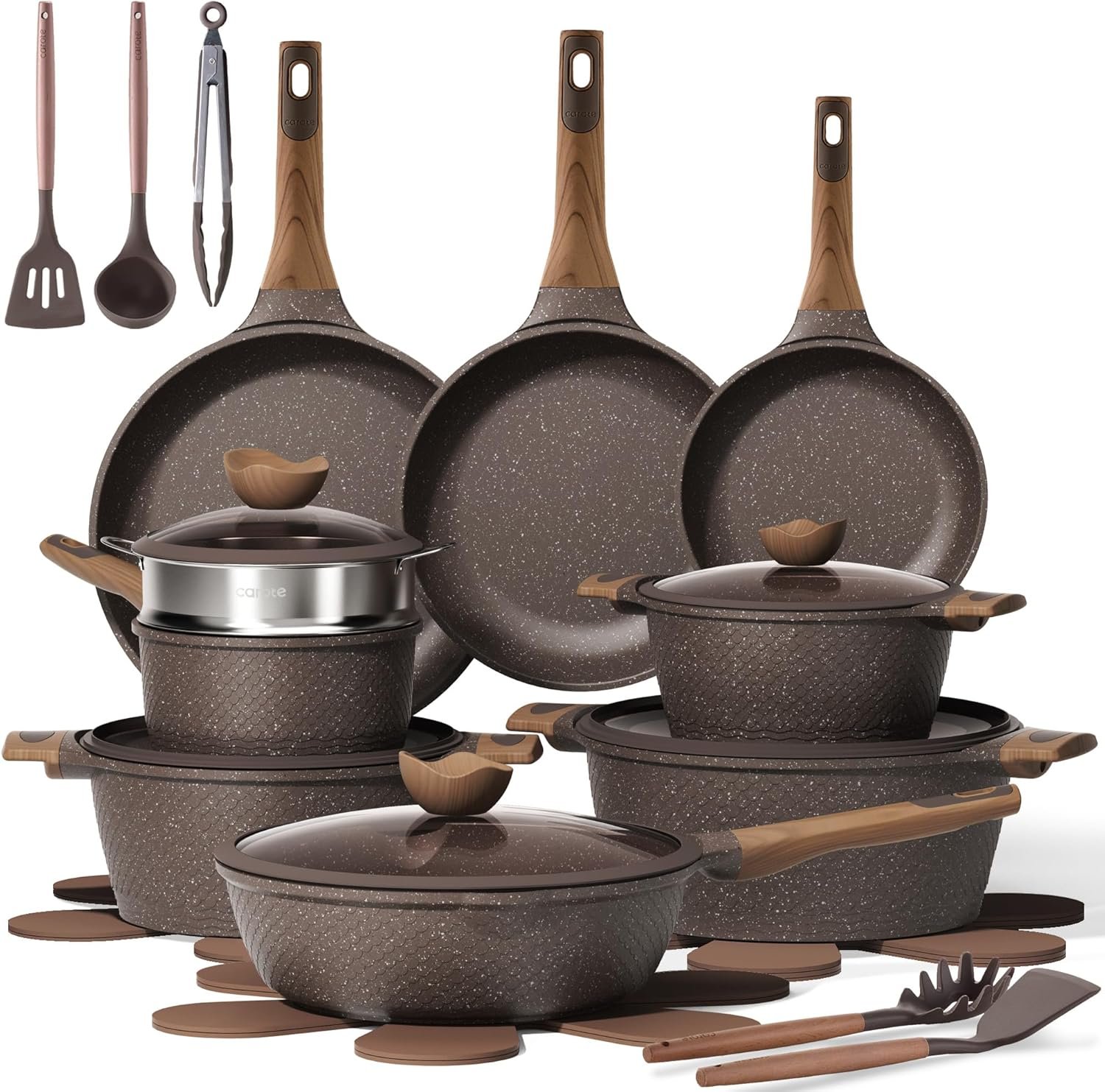 Test & Avis CAROTE 26pcs Pots and Pans Set, Nonstick Cookware Sets